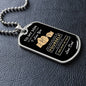 To My Son Dog Tag Necklace - Never Forget I Love You - Motivational Graduation Gift - Birthday Gift - Christmas Gift