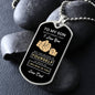 To My Son Dog Tag Necklace - Never Forget I Love You - Motivational Graduation Gift - Birthday Gift - Christmas Gift