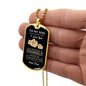 To My Son Dog Tag Necklace - Never Forget I Love You - Motivational Graduation Gift - Birthday Gift - Christmas Gift