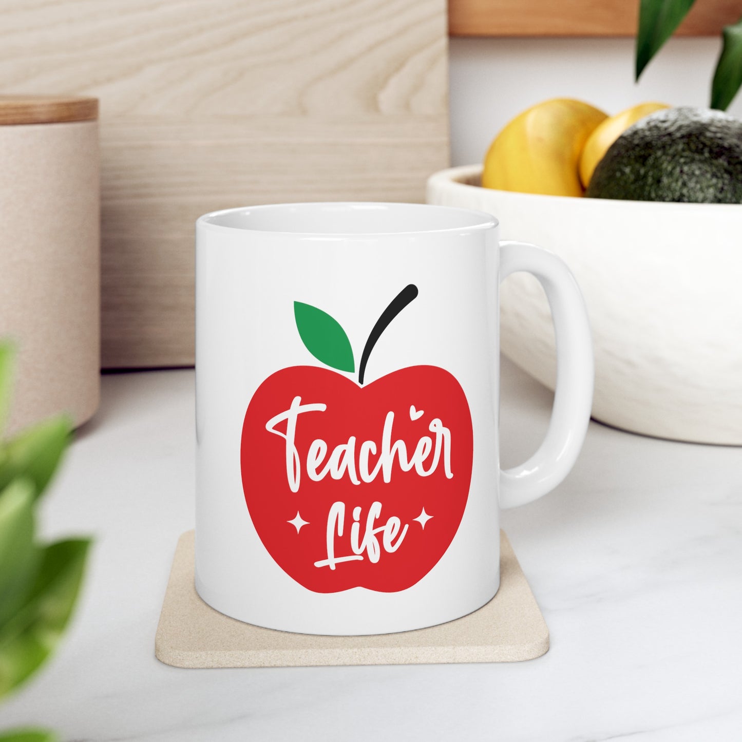 Teacher Life, Teacher Gifts Appreciation Week, Back To School, Ceramic Mug, (11oz, 15oz)