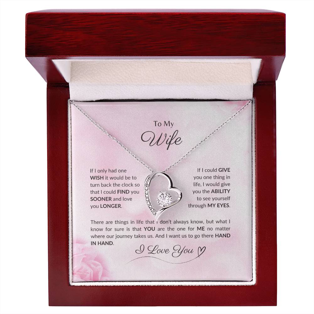 To My Wife | If I Had Only One Wish - Forever Love Necklace