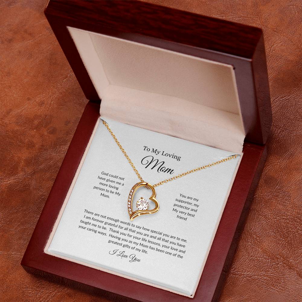 To My Loving Mom | There Are Not Enough Words - Forever Love Necklace