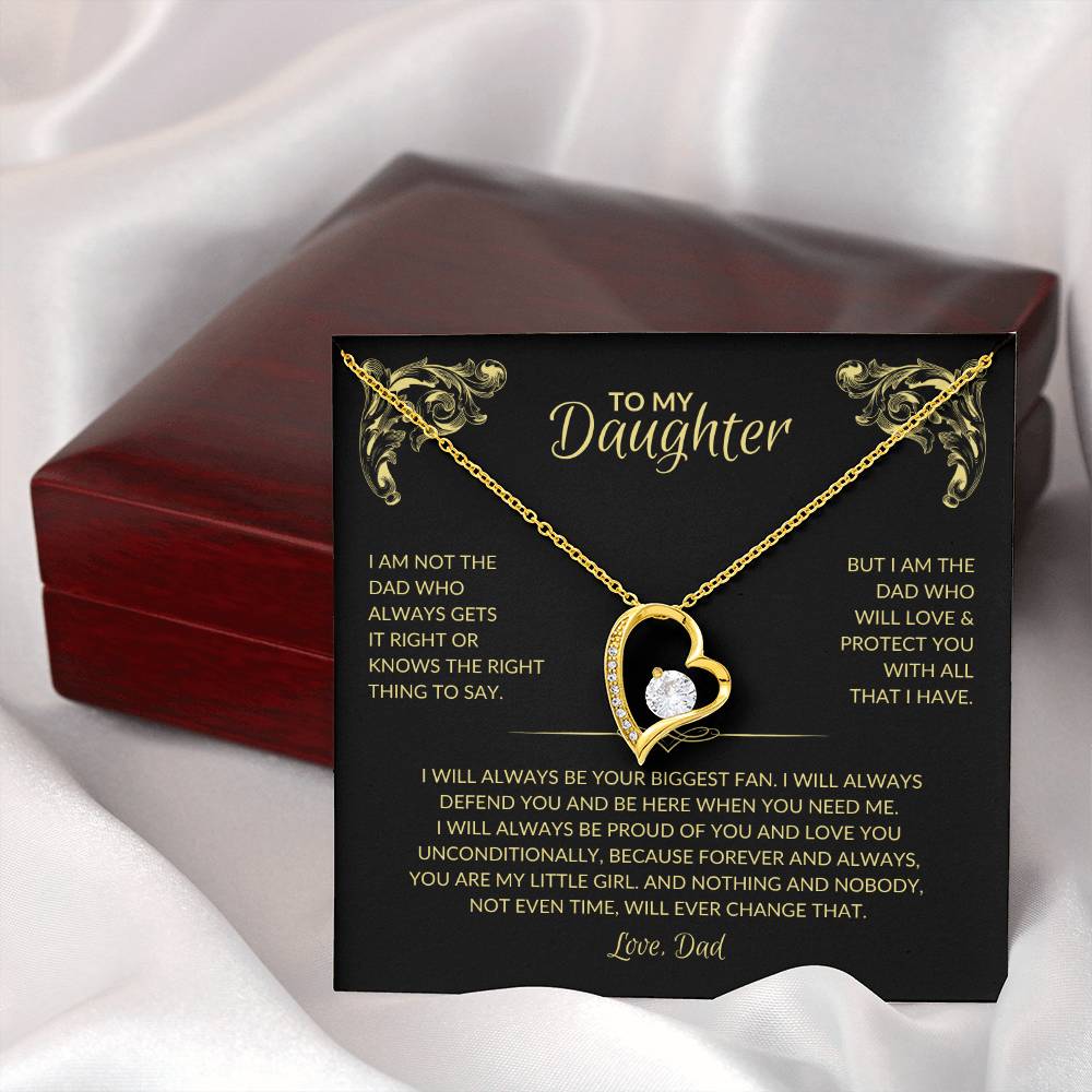 To My Daughter | Daughters Biggest Fan (Dad) - Forever Love Necklace