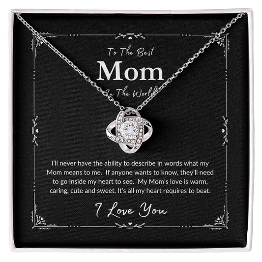 To The Best Mom | My Heart Requires - Love Knot Necklace