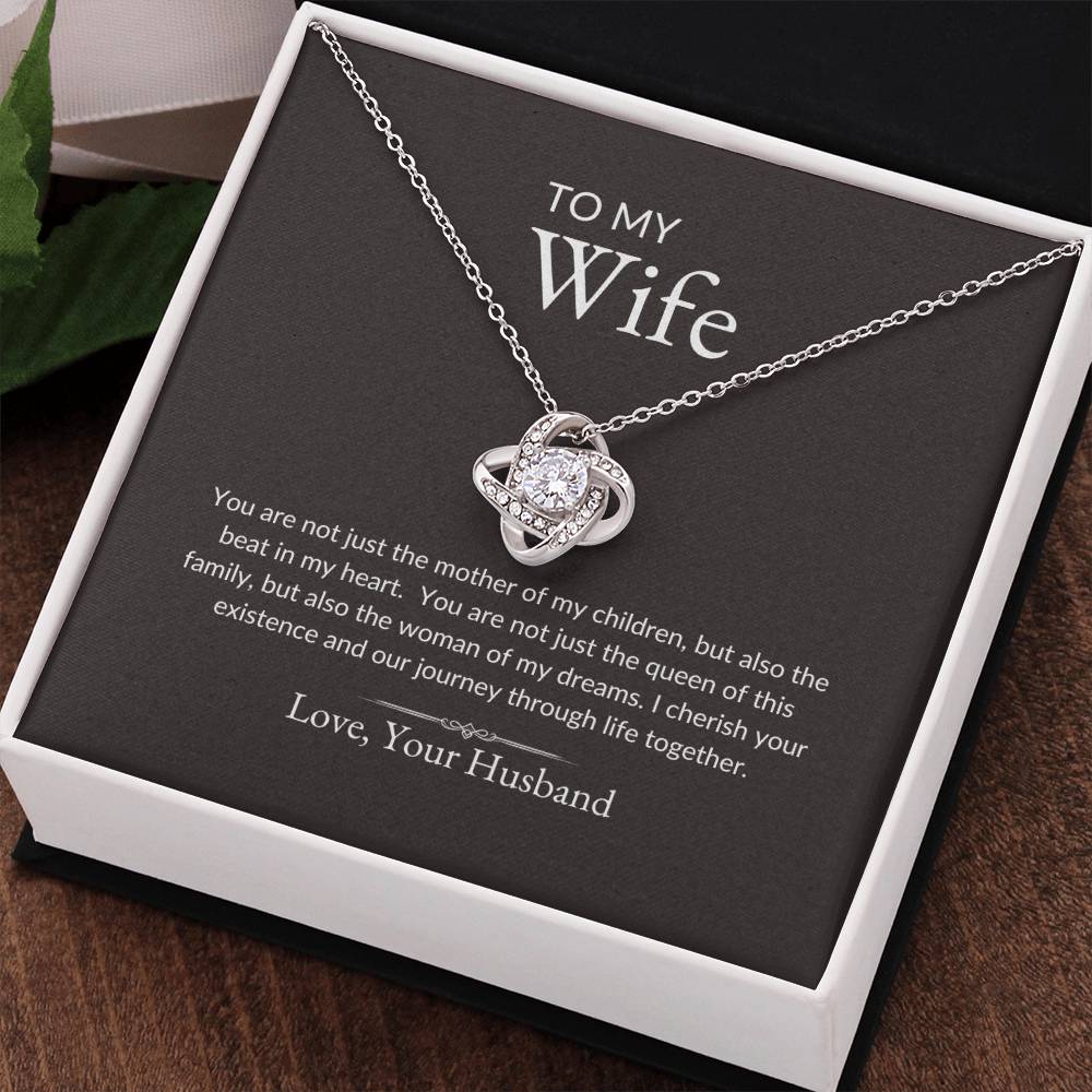 To My Wife | Mother of My Children - Love Knot Necklace