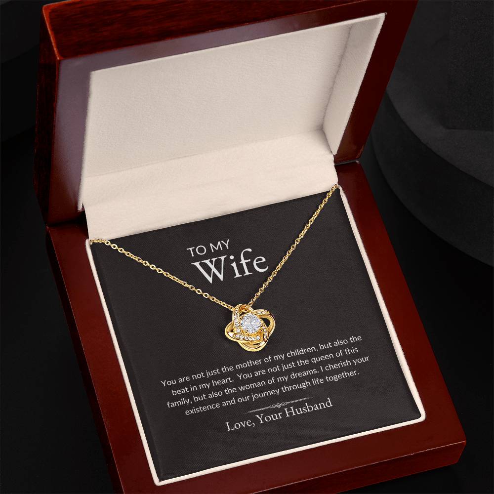 To My Wife | Mother of My Children - Love Knot Necklace