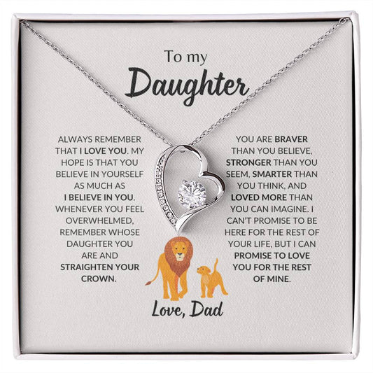 To My Daughter | Always Remember That I Love You - Forever Love Necklace