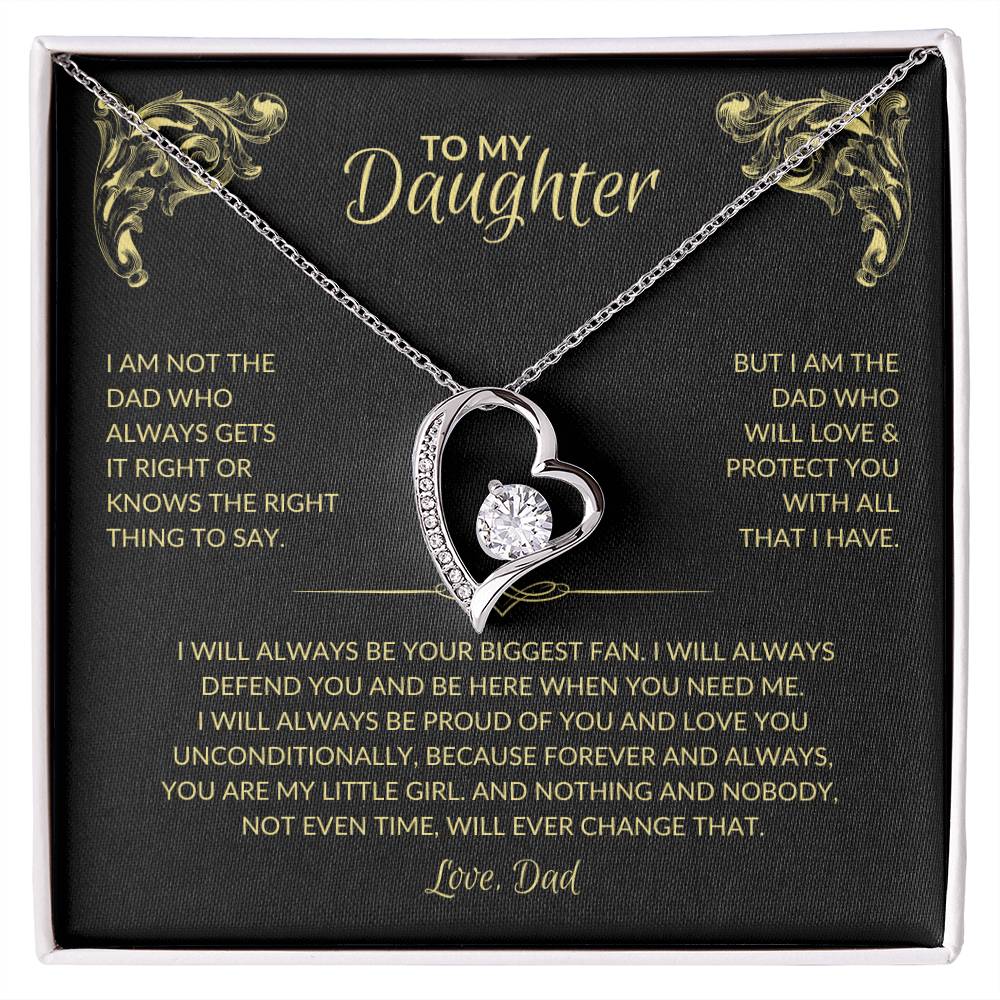 To My Daughter | Daughters Biggest Fan (Dad) - Forever Love Necklace