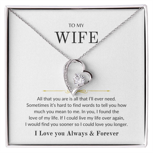 To My Wife | All that you are - Forever Love Necklace