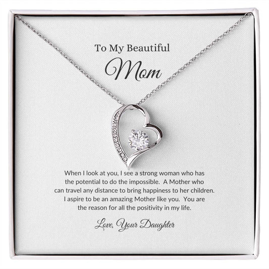 To My Beautiful Mom | I Aspire - Forever Love Necklace