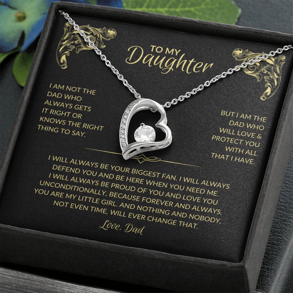 To My Daughter | Daughters Biggest Fan (Dad) - Forever Love Necklace