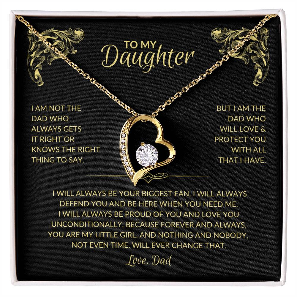 To My Daughter | Daughters Biggest Fan (Dad) - Forever Love Necklace