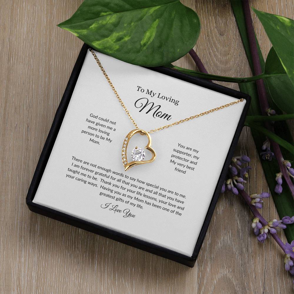 To My Loving Mom | There Are Not Enough Words - Forever Love Necklace