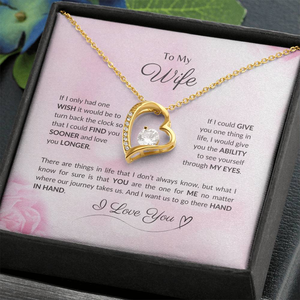 To My Wife | If I Had Only One Wish - Forever Love Necklace